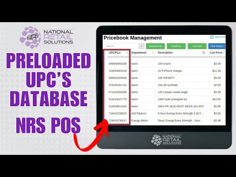 NRS POS Preloaded UPC's Database Tutorial - CampNRS